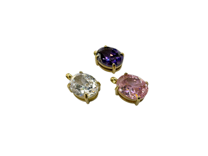 Oval Rhinestone Charm