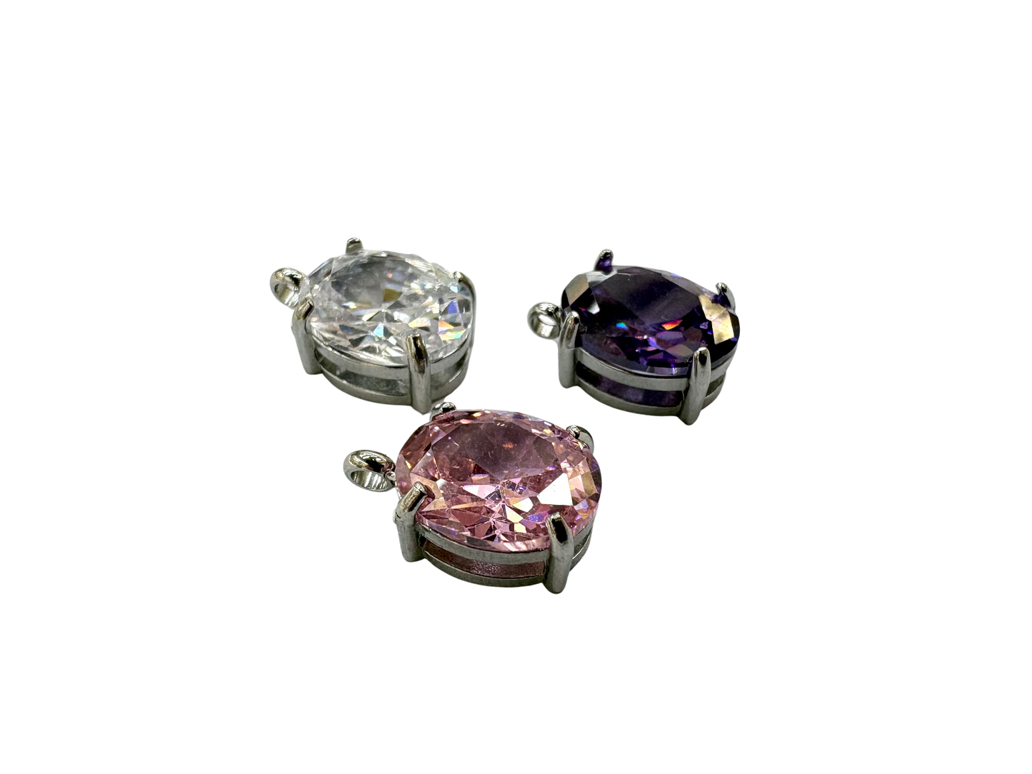Oval Rhinestone Charm