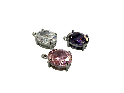 Oval Rhinestone Charm