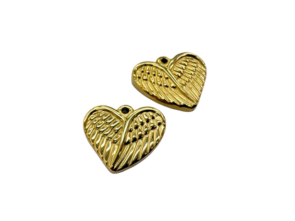 Angel Wing Heart Charm