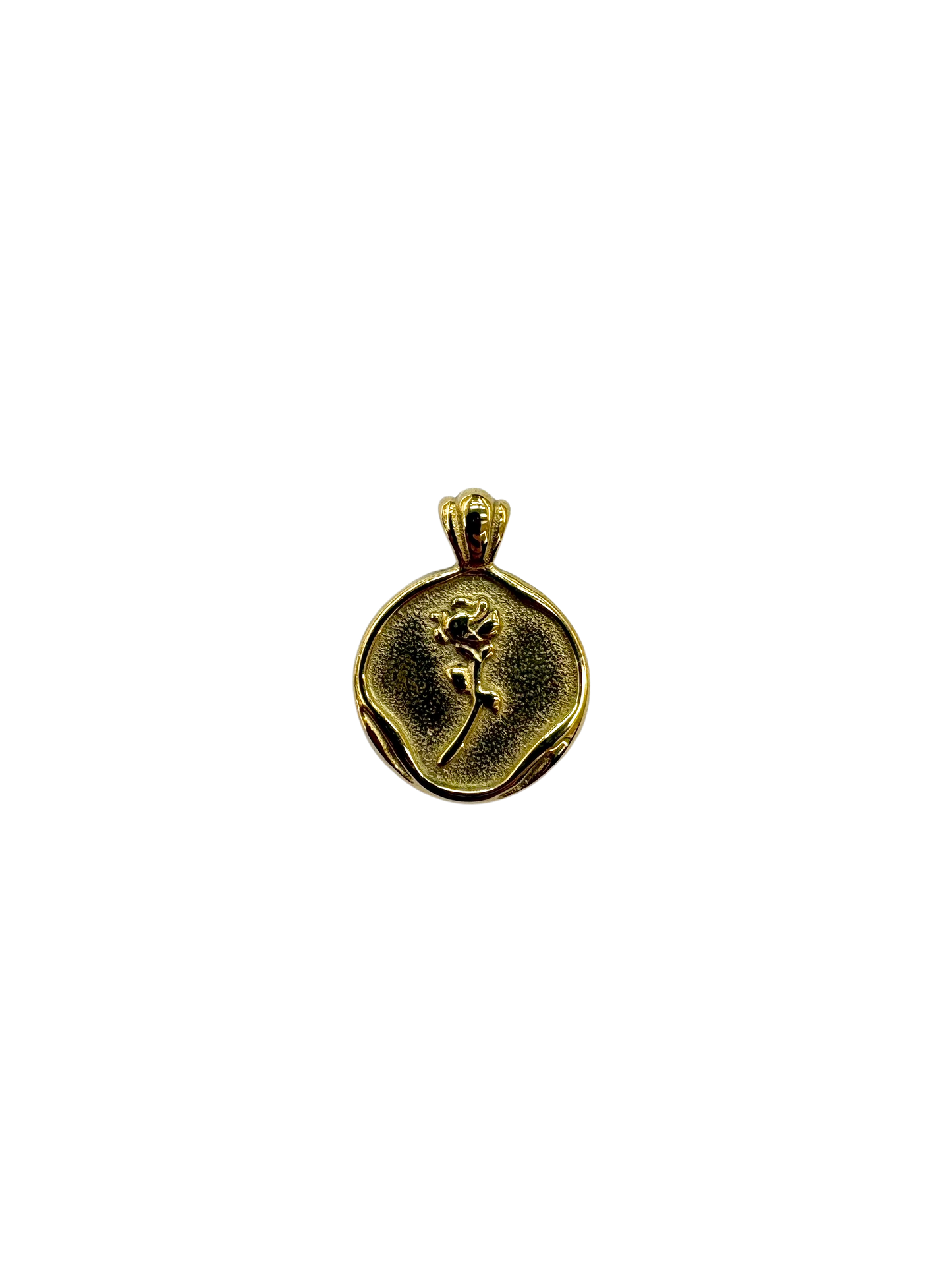 Rose Stem Coin Charm