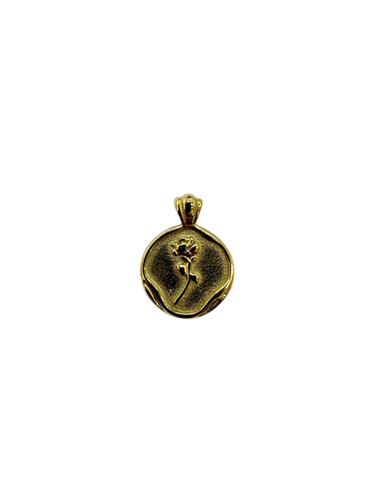 Rose Stem Coin Charm
