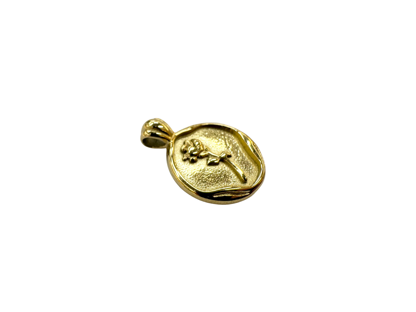 Rose Stem Coin Charm