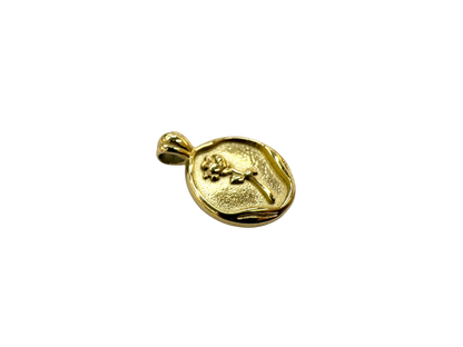 Rose Stem Coin Charm