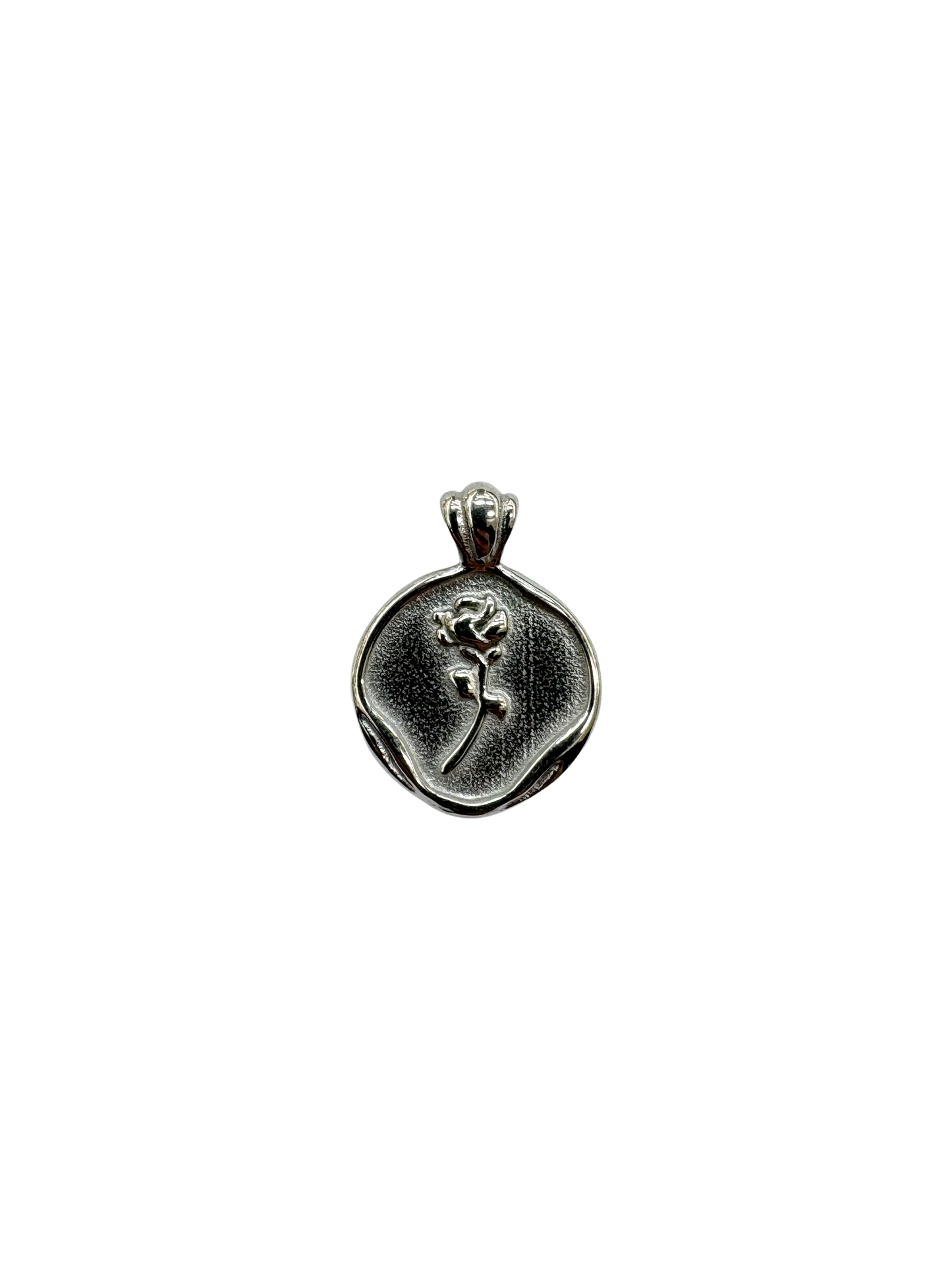 Rose Stem Coin Charm
