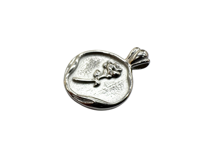 Rose Stem Coin Charm
