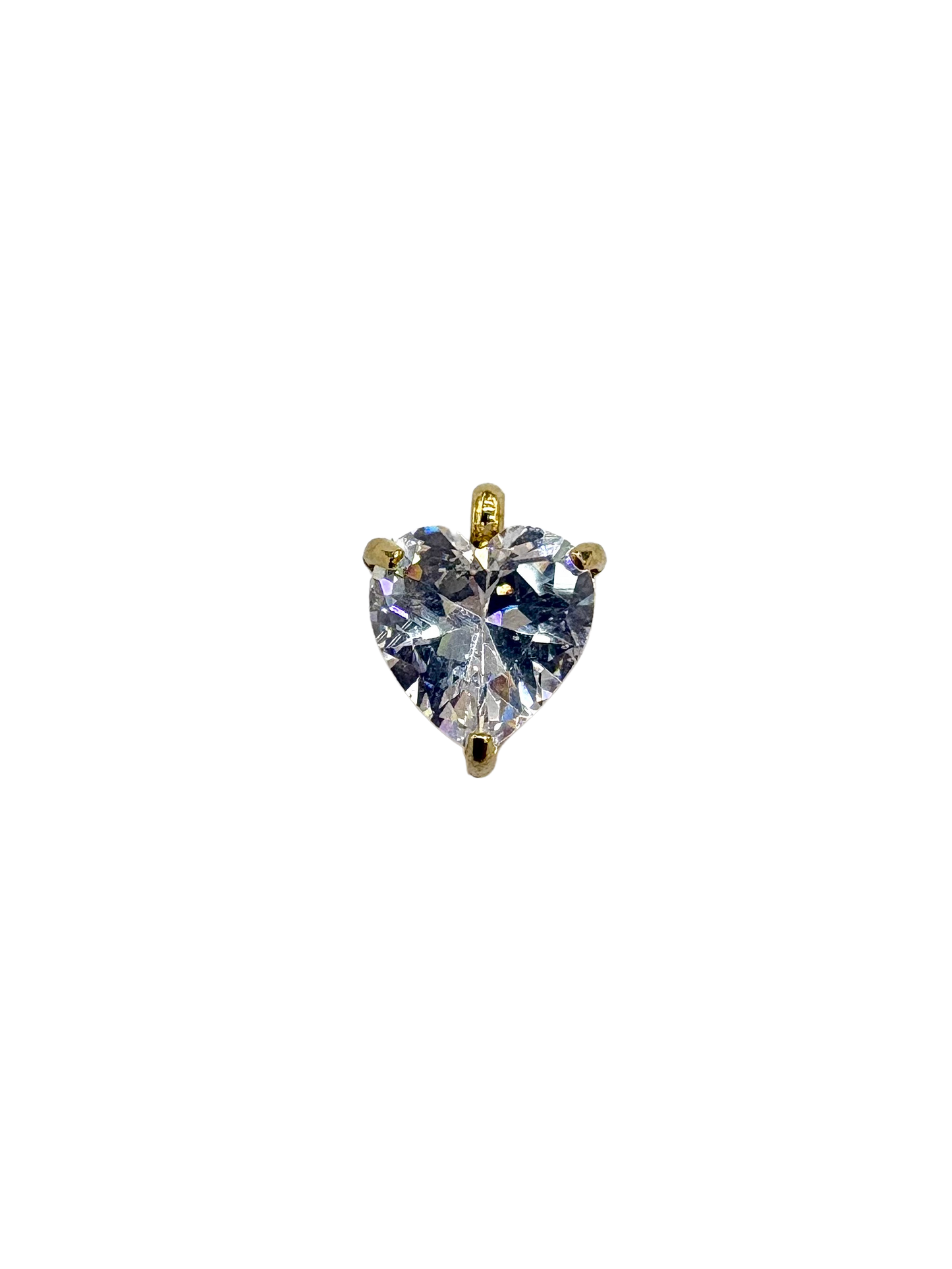 Gemstone Heart Prong Set Charm
