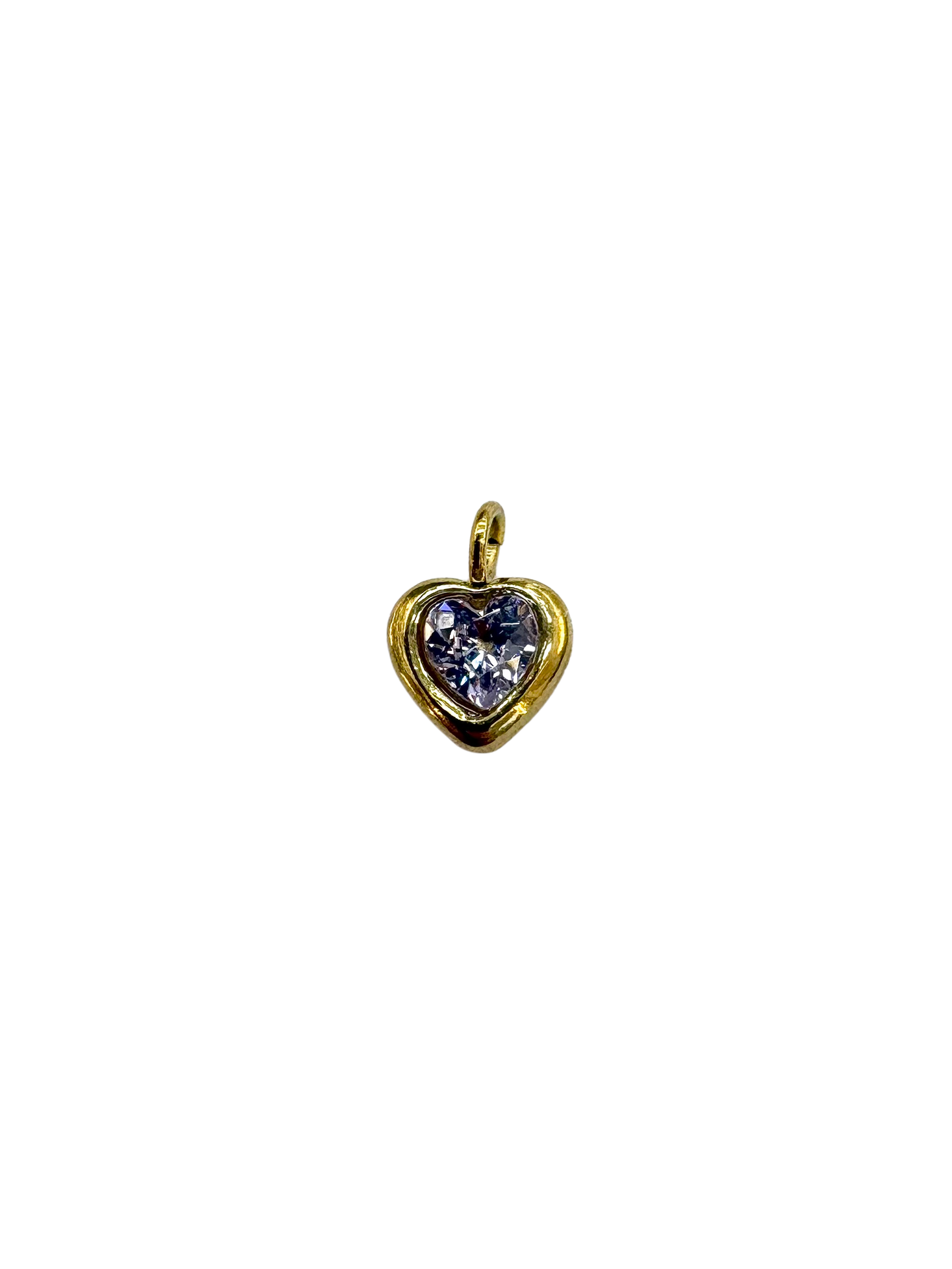 Tiny Gemstone Heart Charm