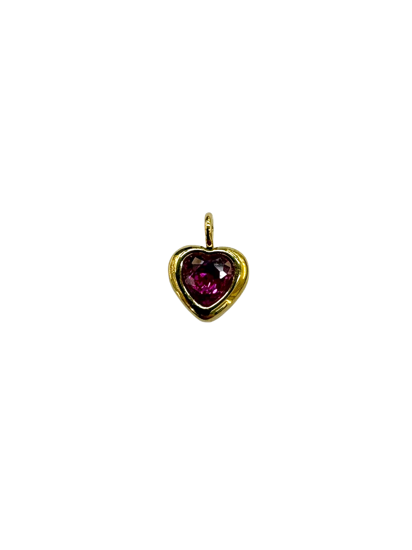 Tiny Gemstone Heart Charm