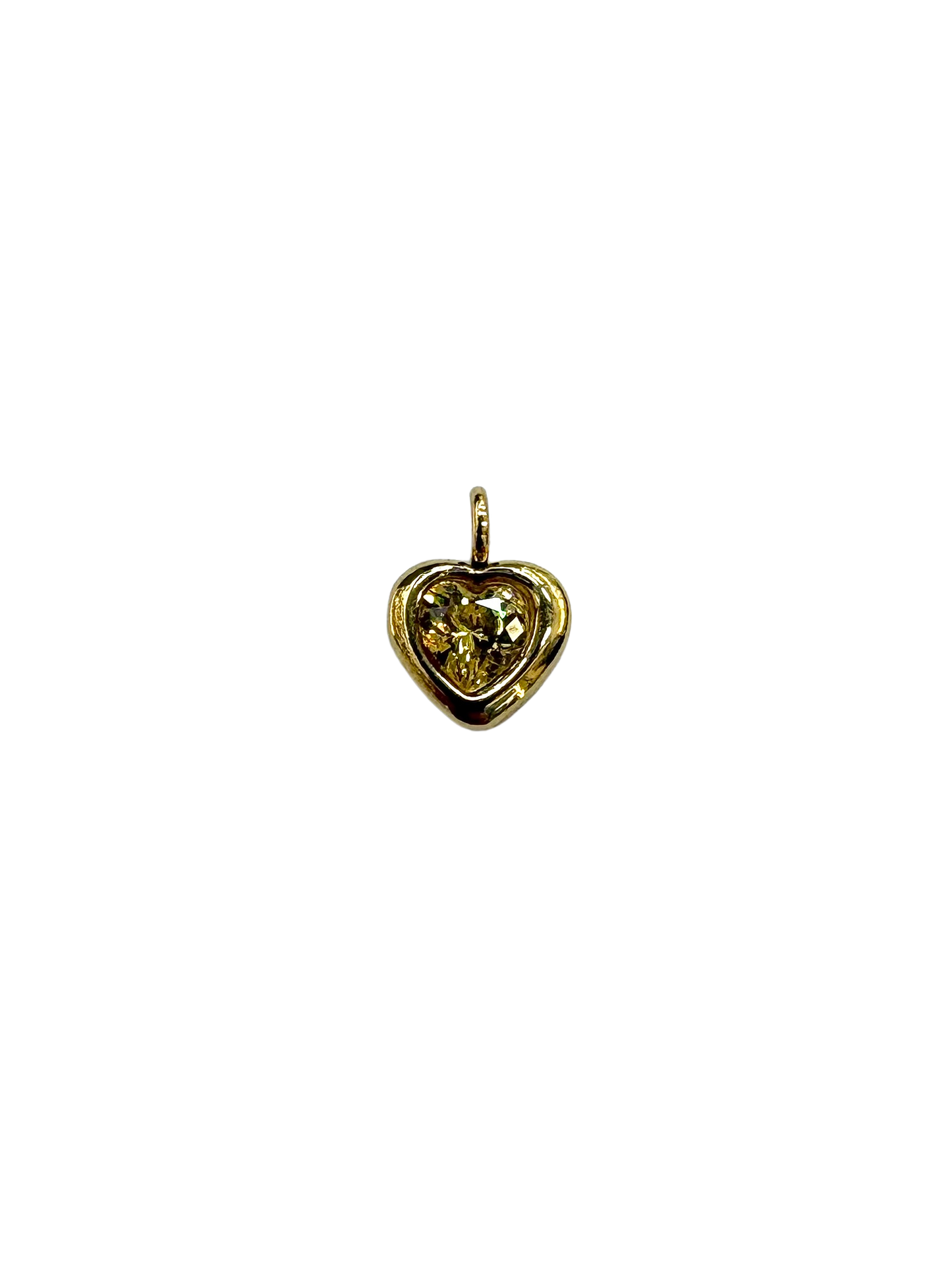 Tiny Gemstone Heart Charm