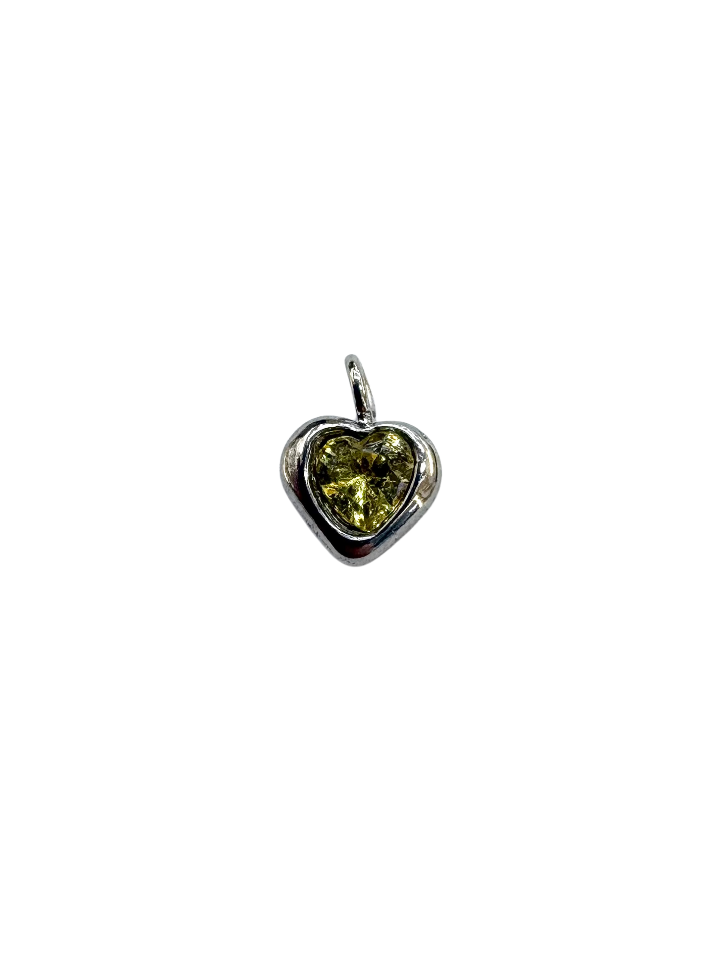 Tiny Gemstone Heart Charm