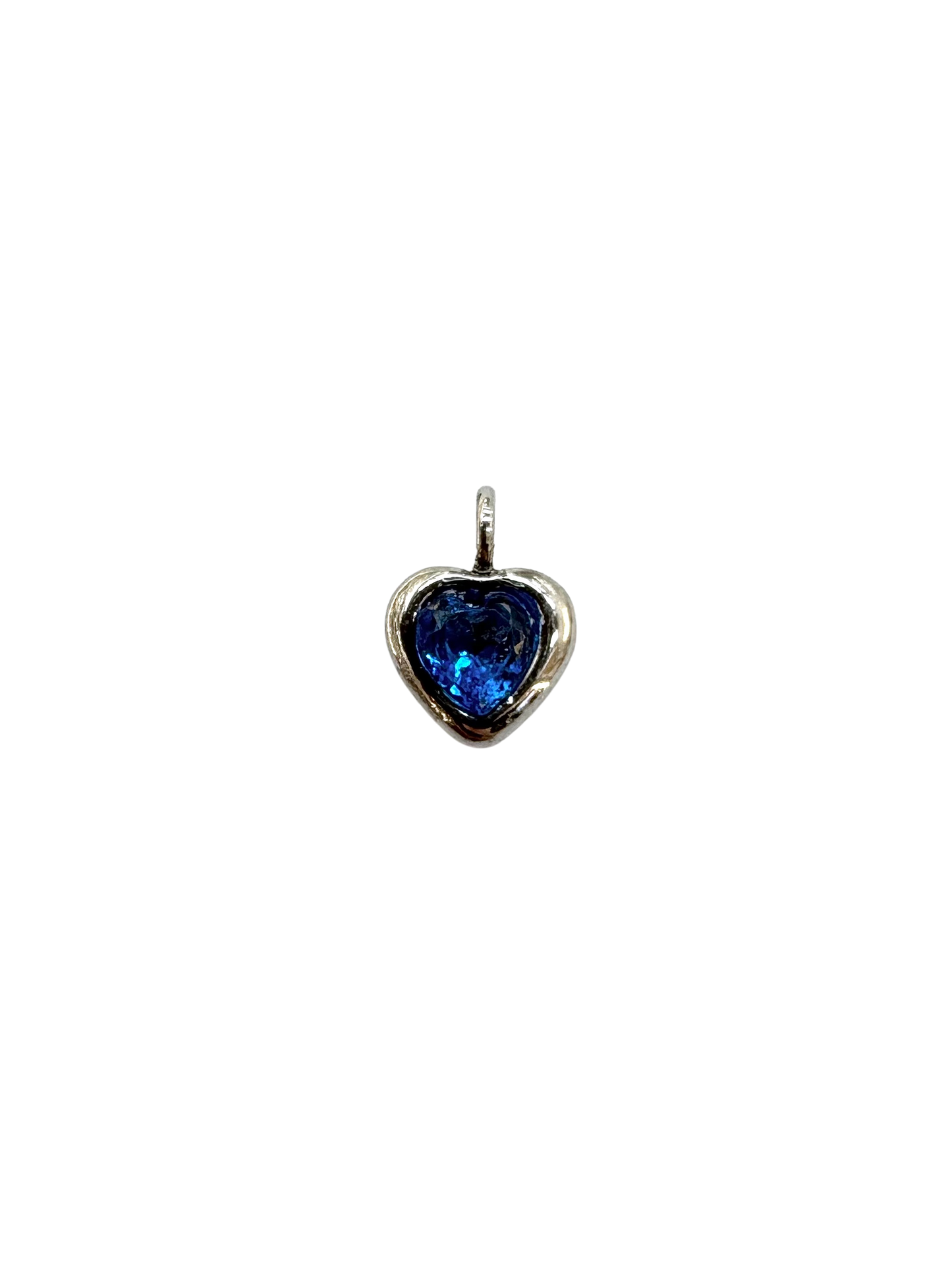 Tiny Gemstone Heart Charm