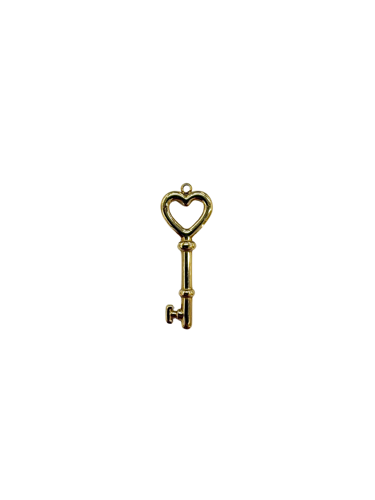 Heart Shaped Skeleton Key Charm