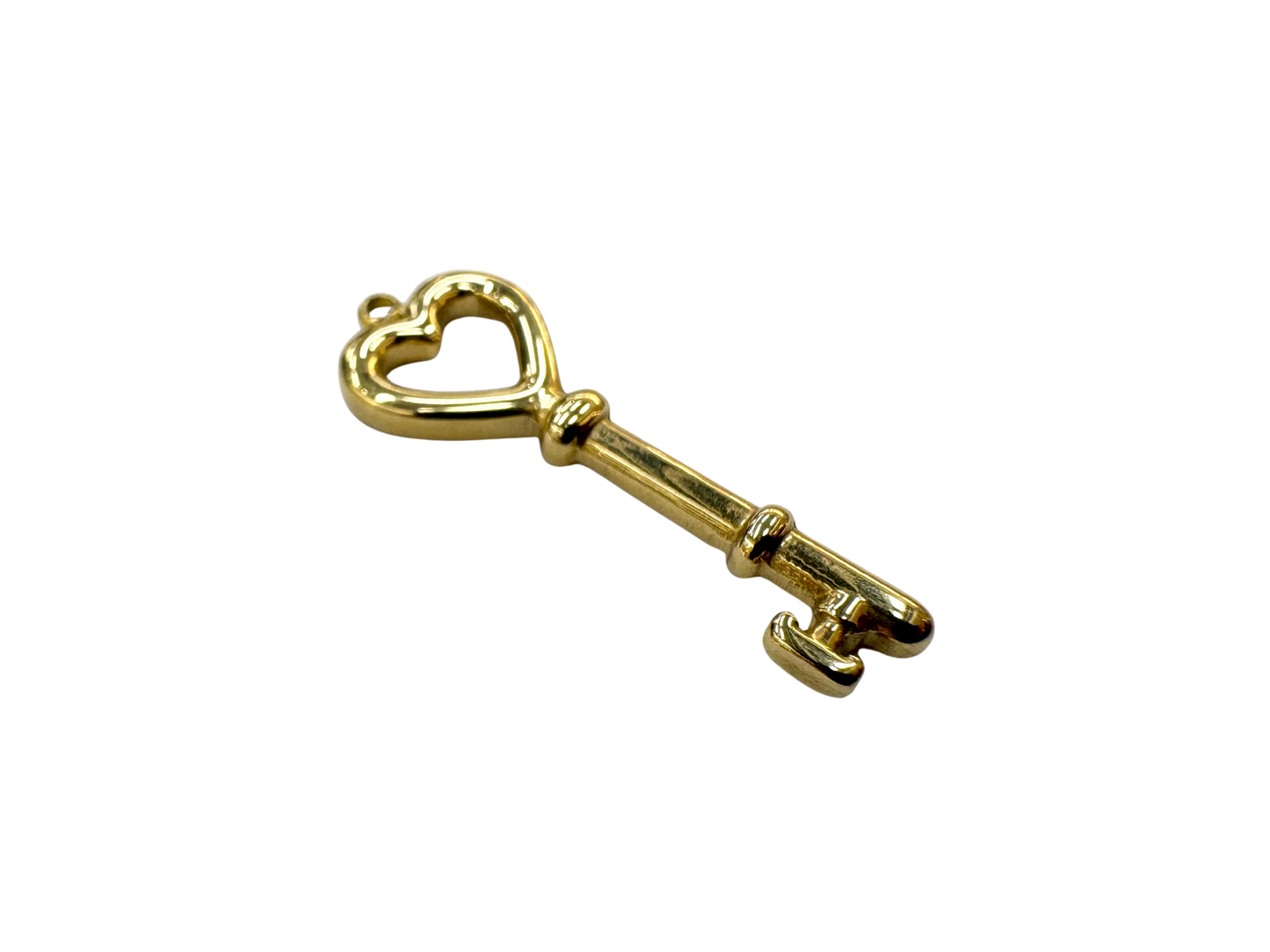 Heart Shaped Skeleton Key Charm