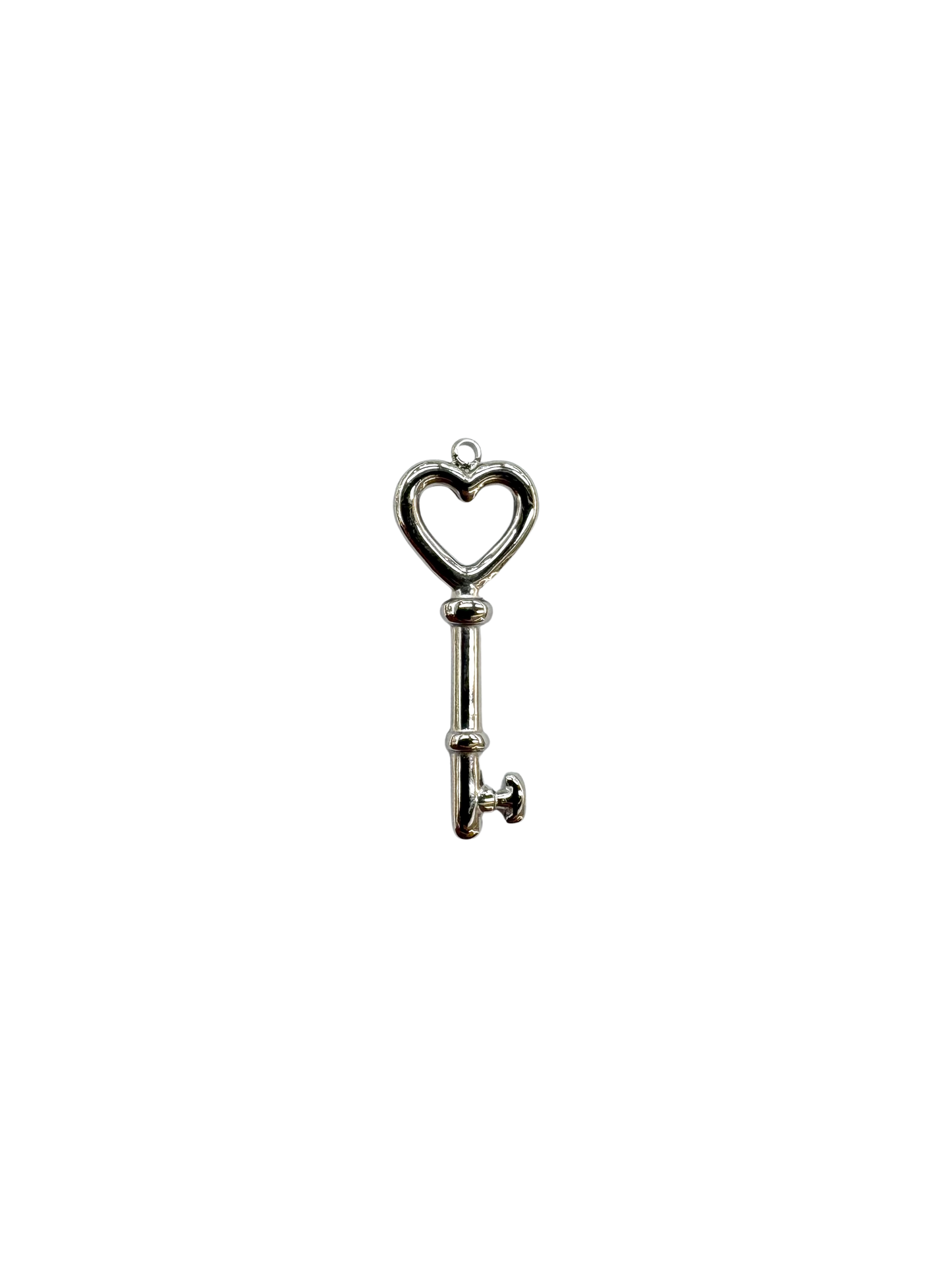 Heart Shaped Skeleton Key Charm