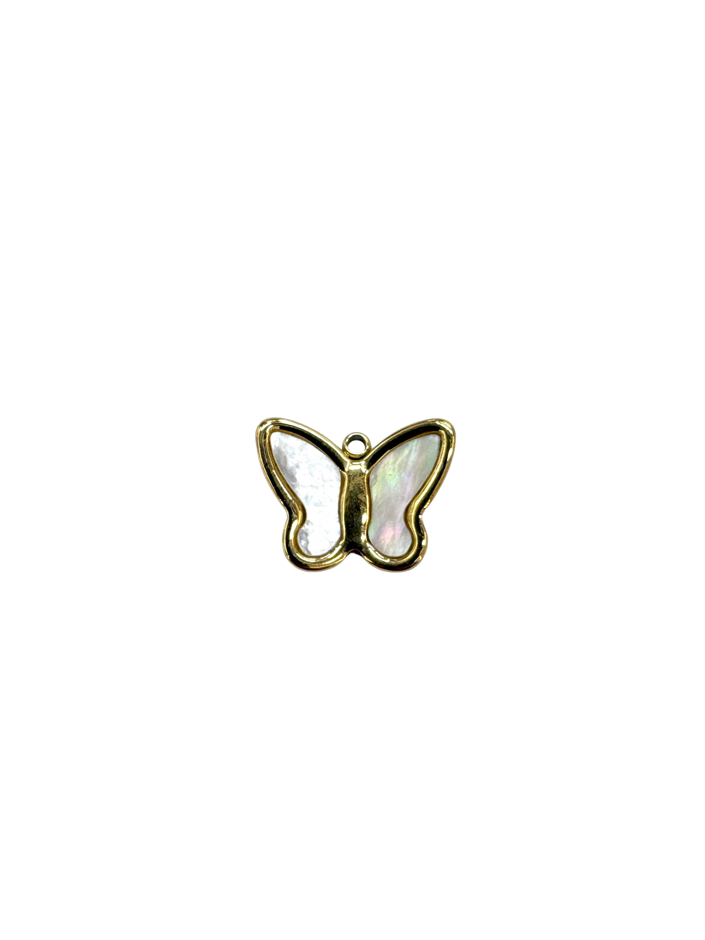 Small Mother of Pearl Butterfly Charm