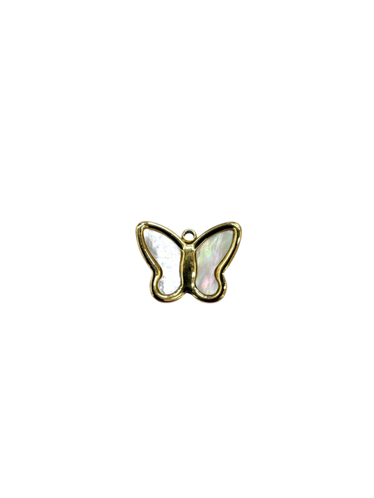 Small Mother of Pearl Butterfly Charm