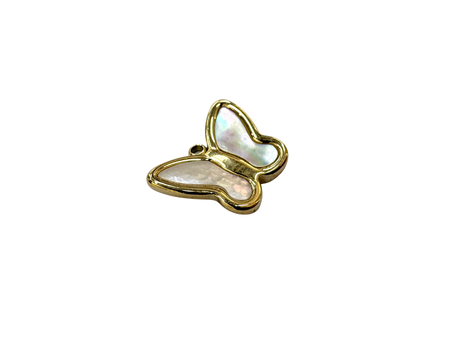 Small Mother of Pearl Butterfly Charm