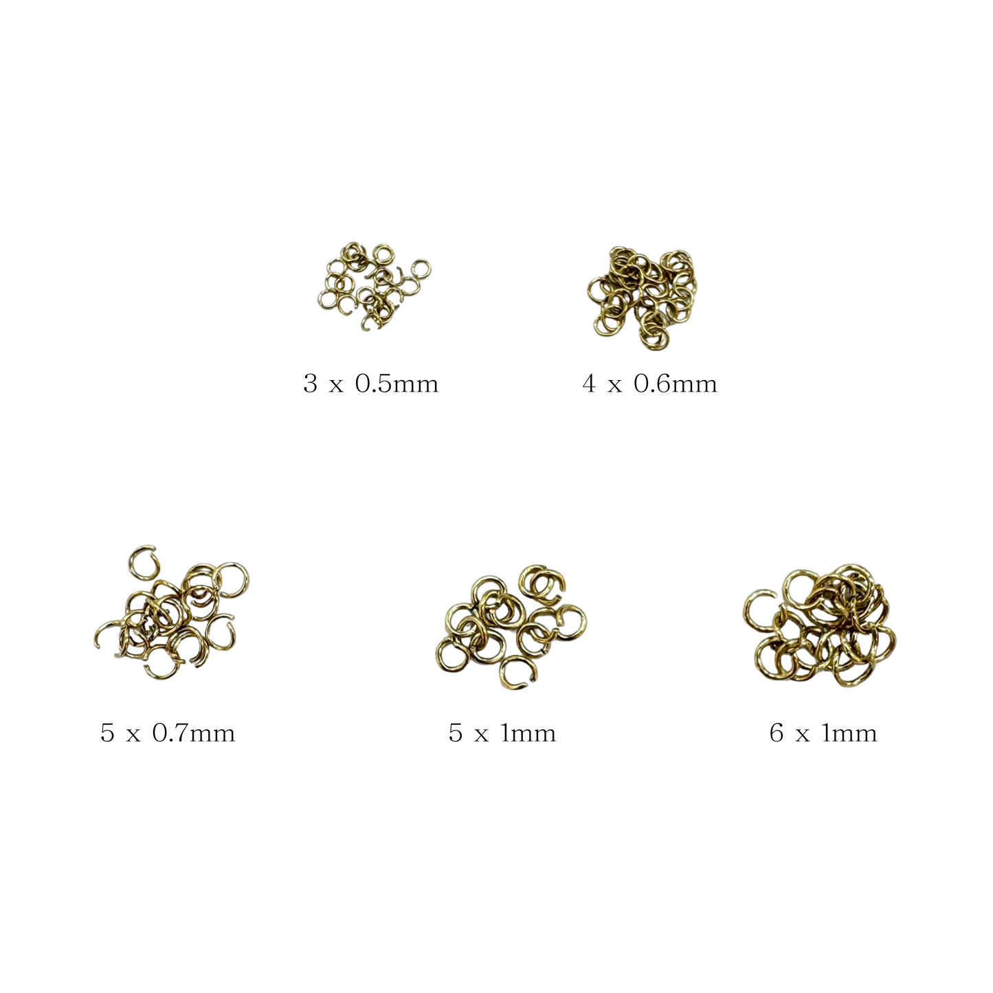 Jump Rings - 14K PVD Stainless Steel