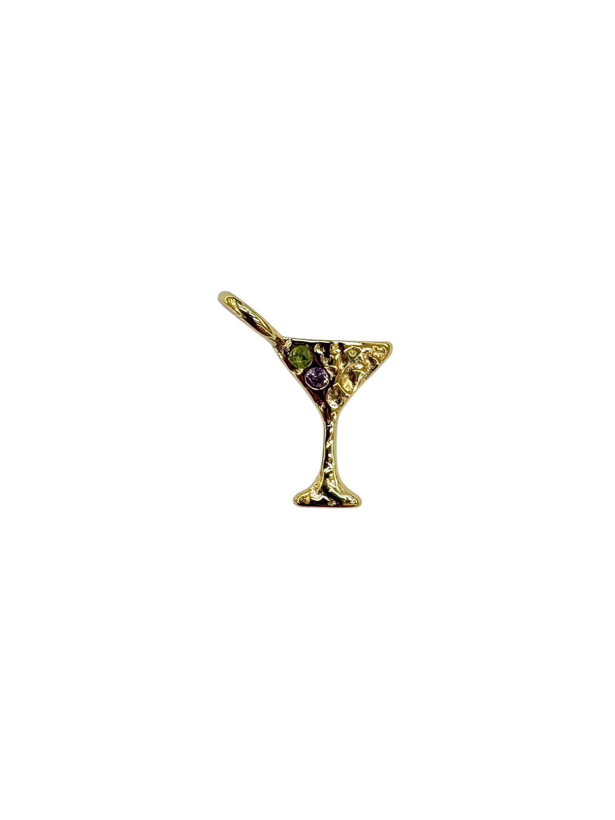 Lost Wax Style Martini Glass Charm