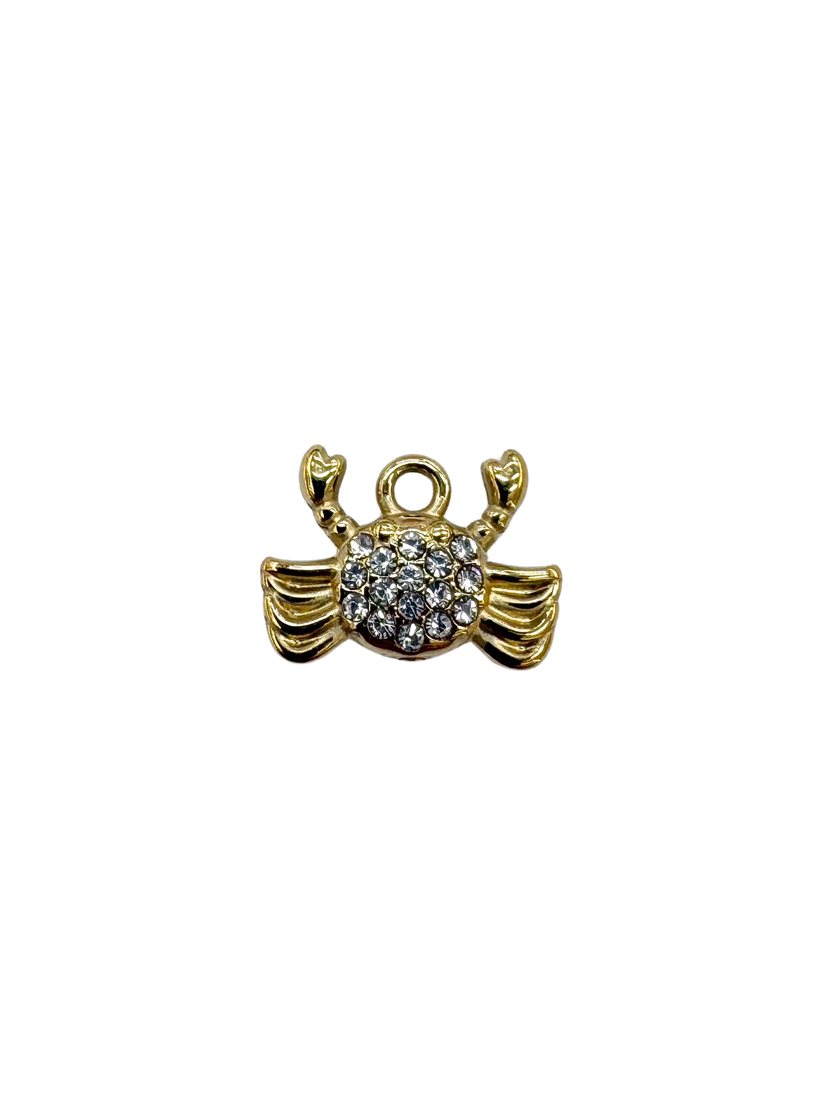 Rhinestone Crab Charm