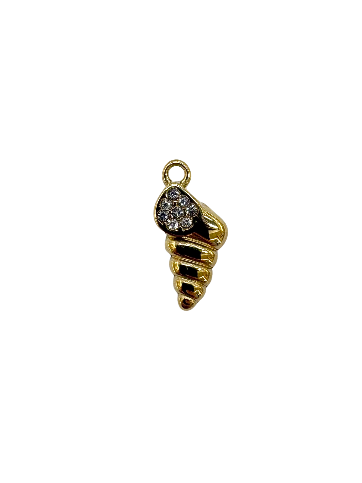 Rhinestone Seashell Charm