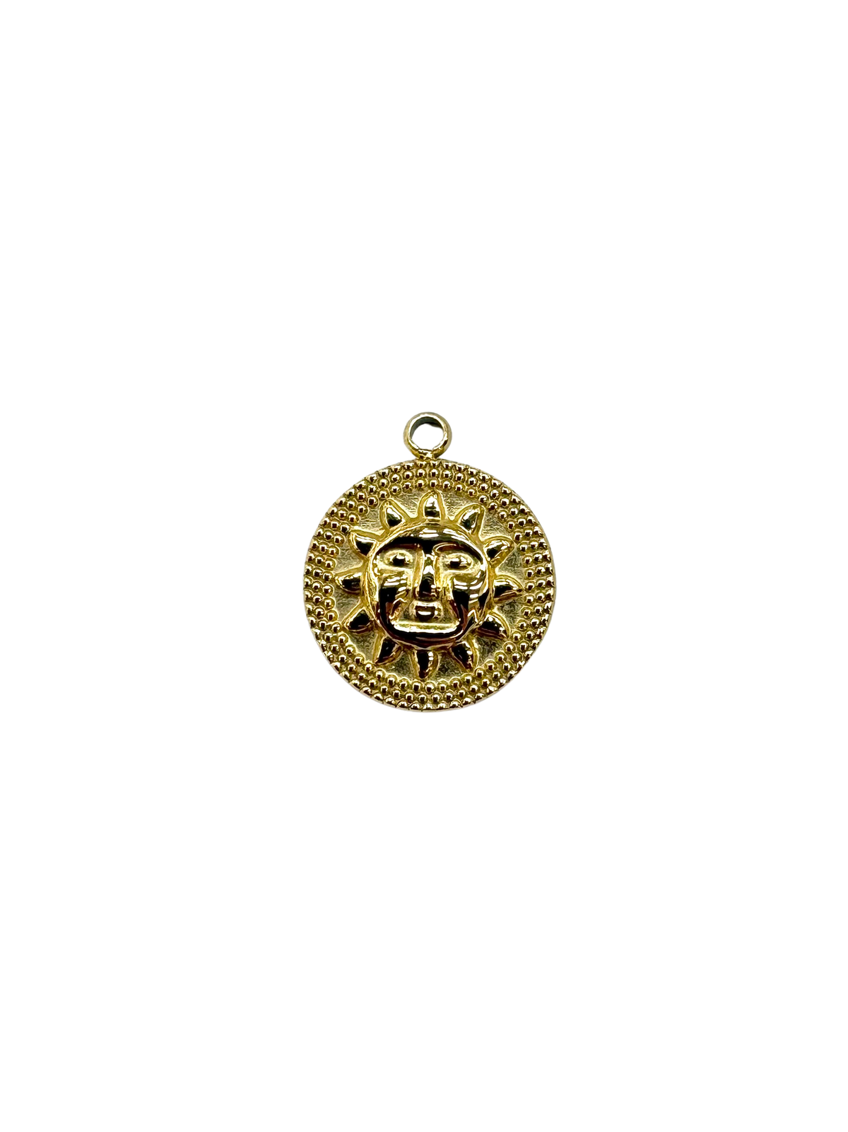 Sun Face Coin Charm