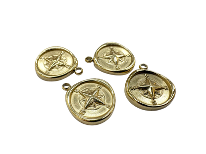 Compass Coin Charm