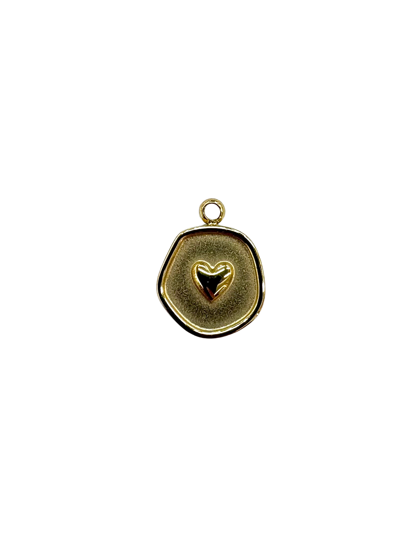 Irregular Heart Coin Charm