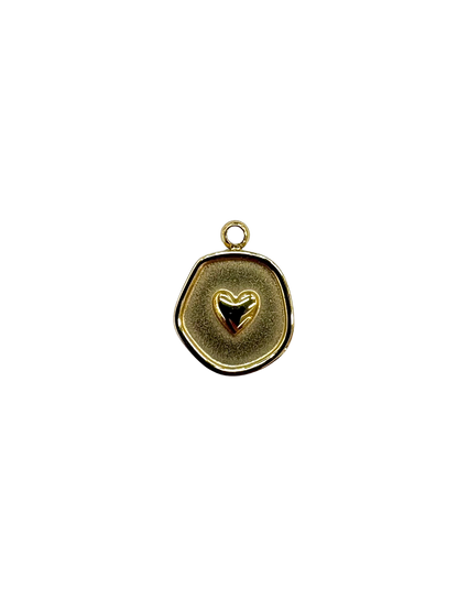 Irregular Heart Coin Charm
