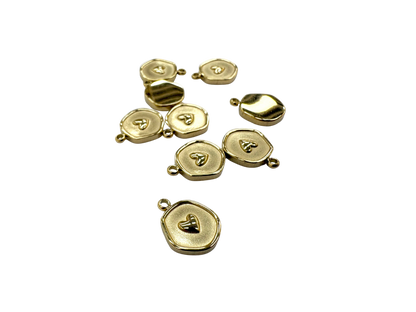 Irregular Heart Coin Charm