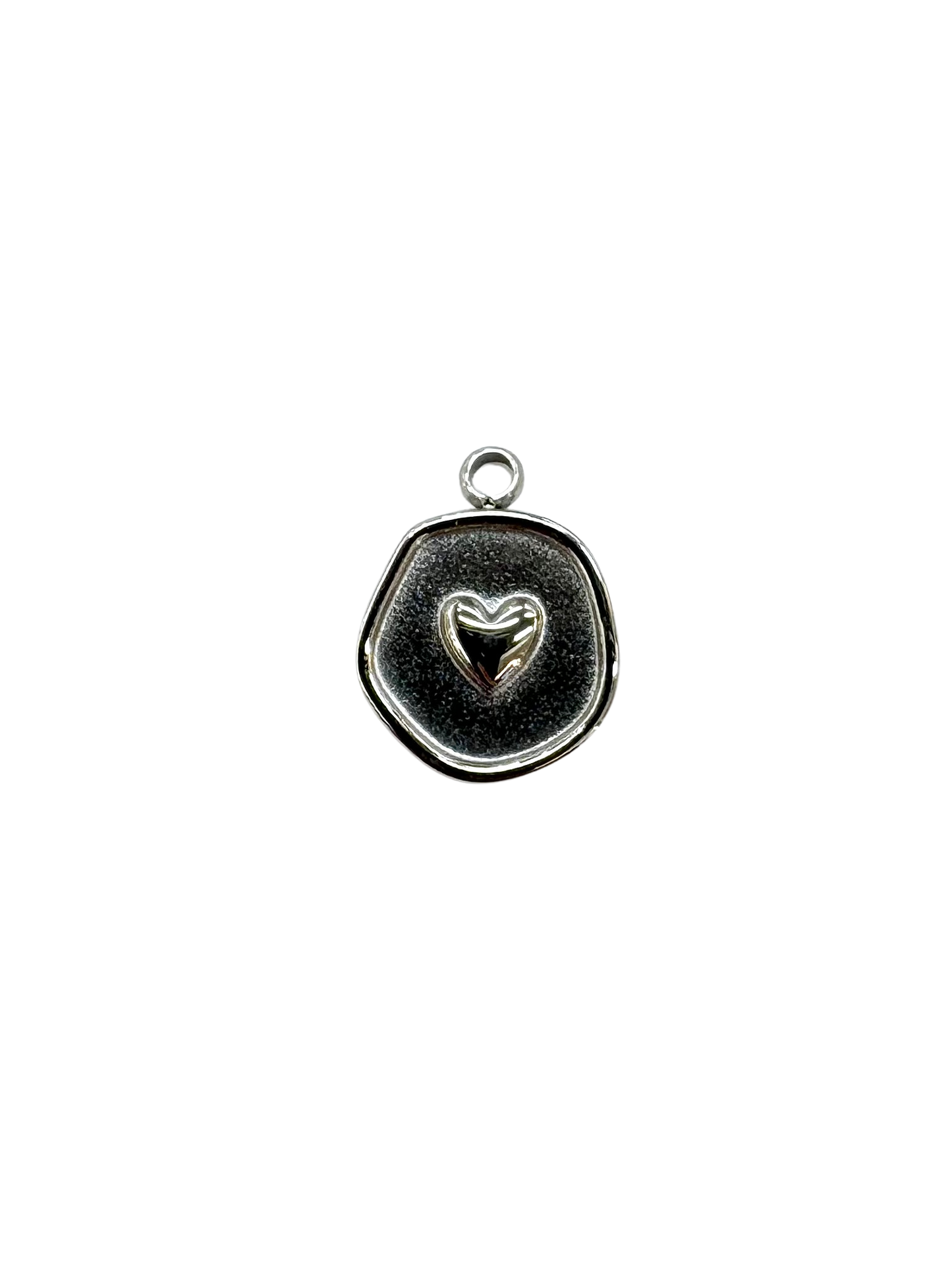 Irregular Heart Coin Charm