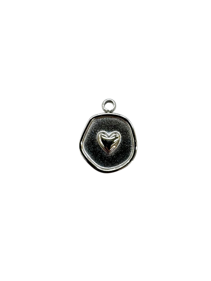 Irregular Heart Coin Charm