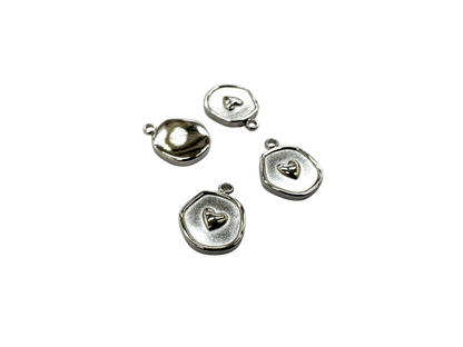 Irregular Heart Coin Charm