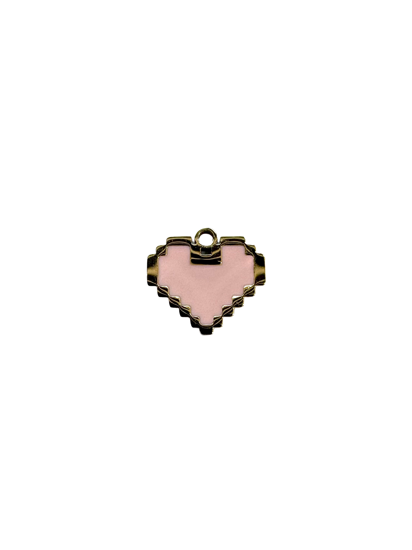 Pixel Enamel Heart Charm