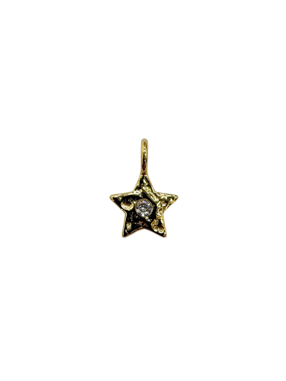 Hammered Metal Star Charm