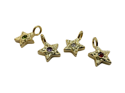 Hammered Metal Star Charm