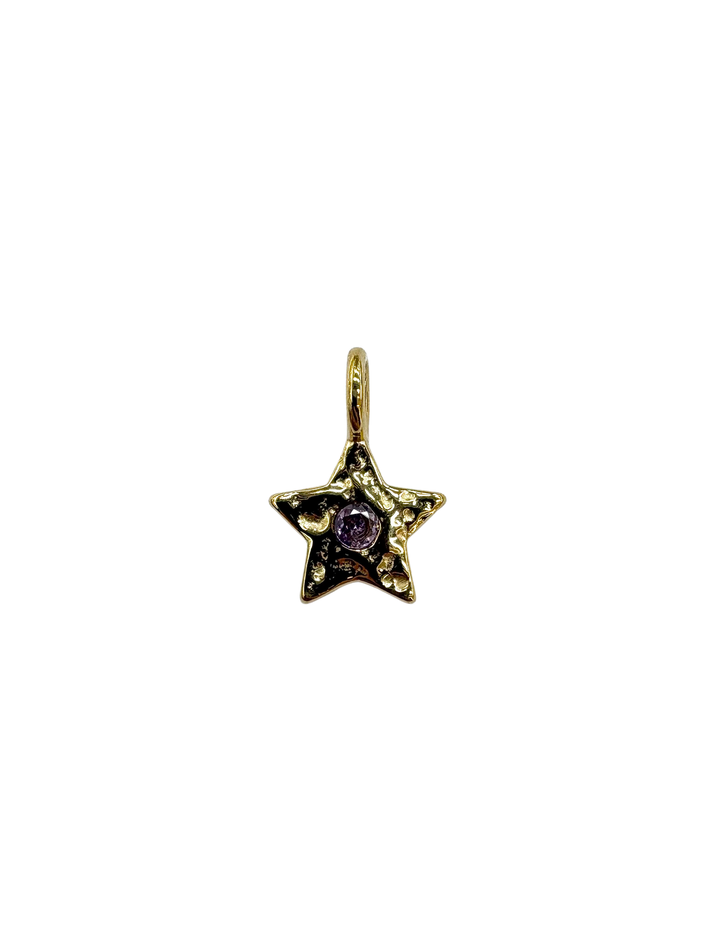 Hammered Metal Star Charm