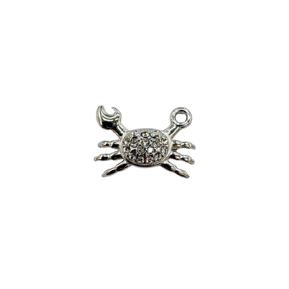 Rhinestone Crab Charm