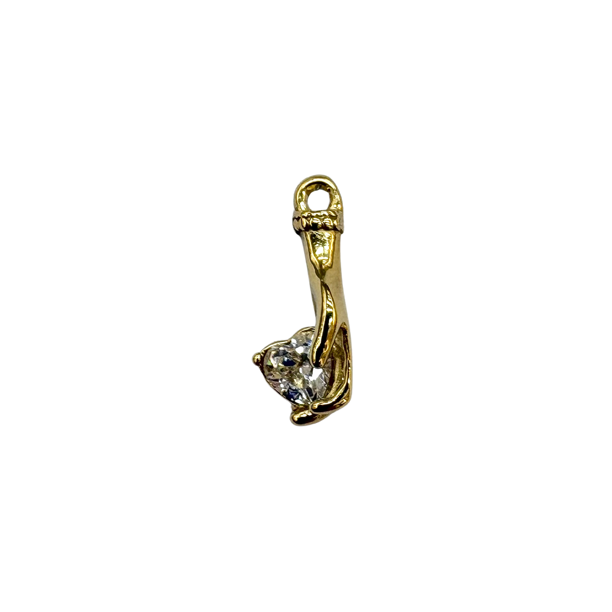 Heart in Hand Gemstone Charm