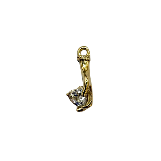 Heart in Hand Gemstone Charm