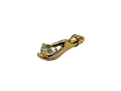 Heart in Hand Gemstone Charm