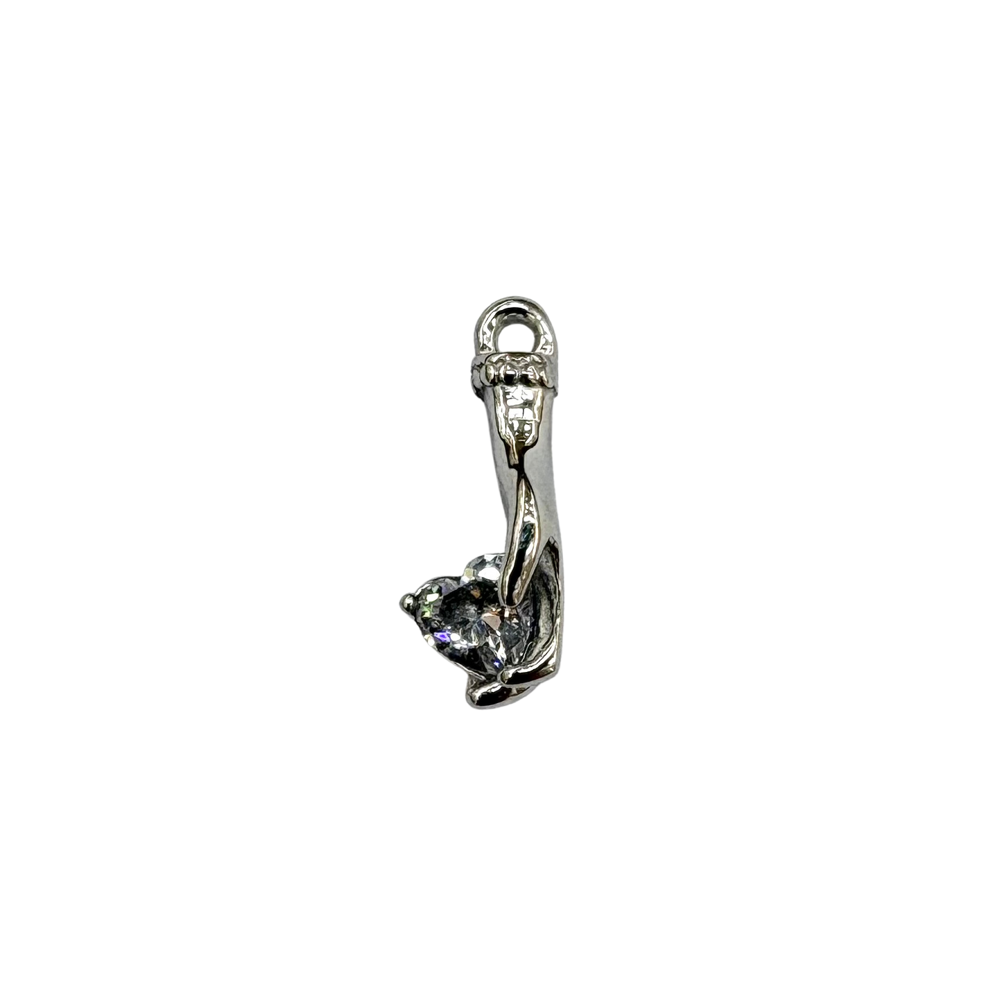 Heart in Hand Gemstone Charm
