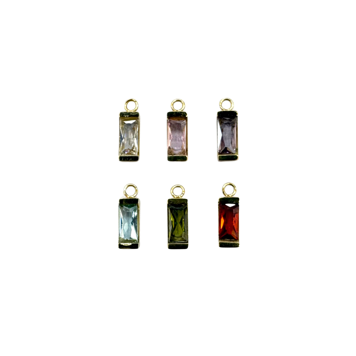 Mini Baguette CZ Charms