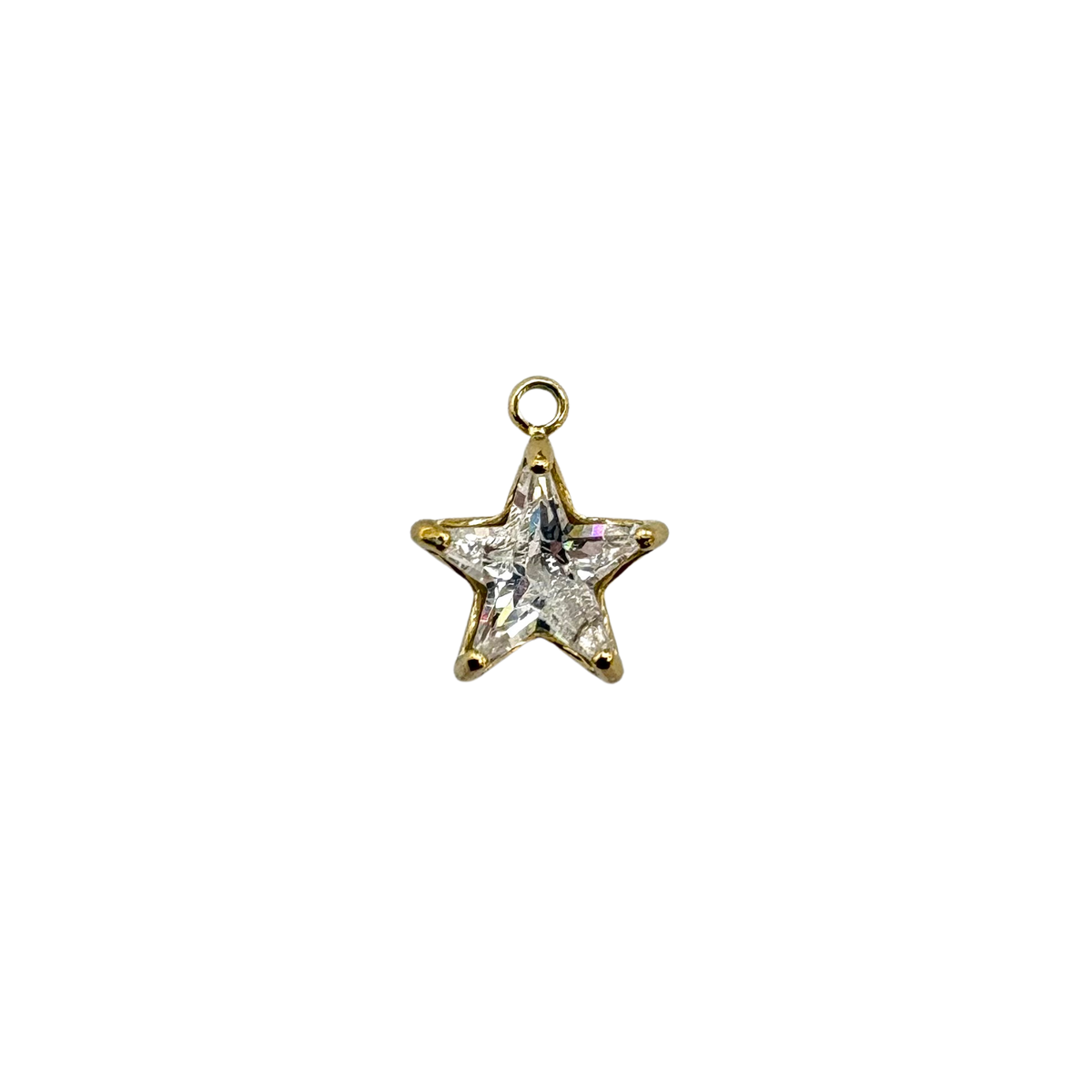 CZ Star Prong Set Charm