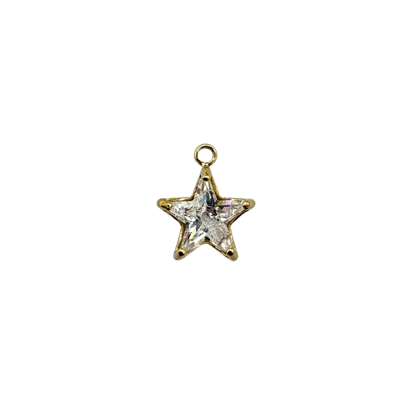 CZ Star Prong Set Charm