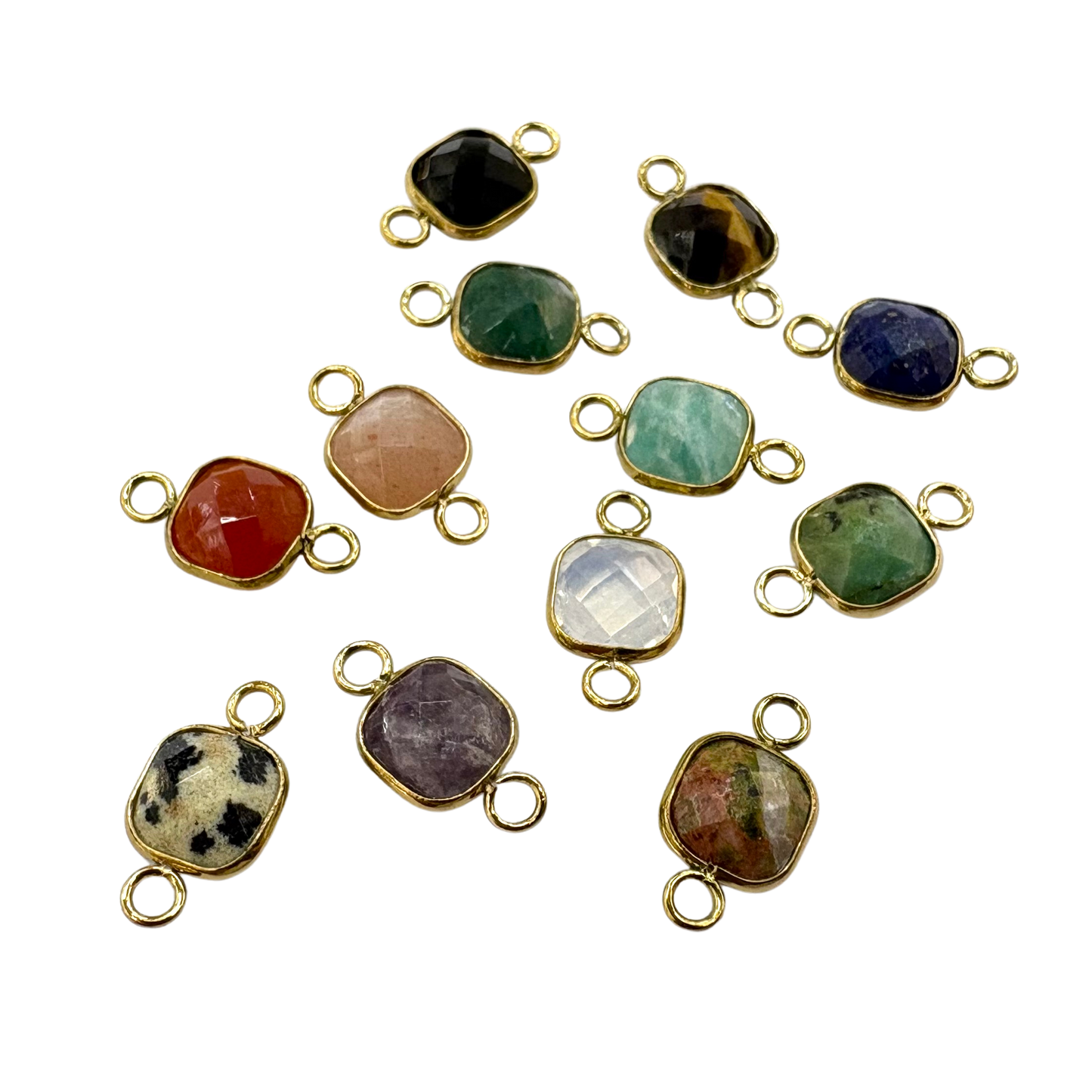 Square Stone Permanent Jewelry Connectors