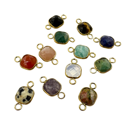 Square Stone Permanent Jewelry Connectors