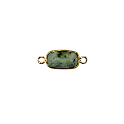 Rectangle Gemstone Connector for Permanent Jewelry