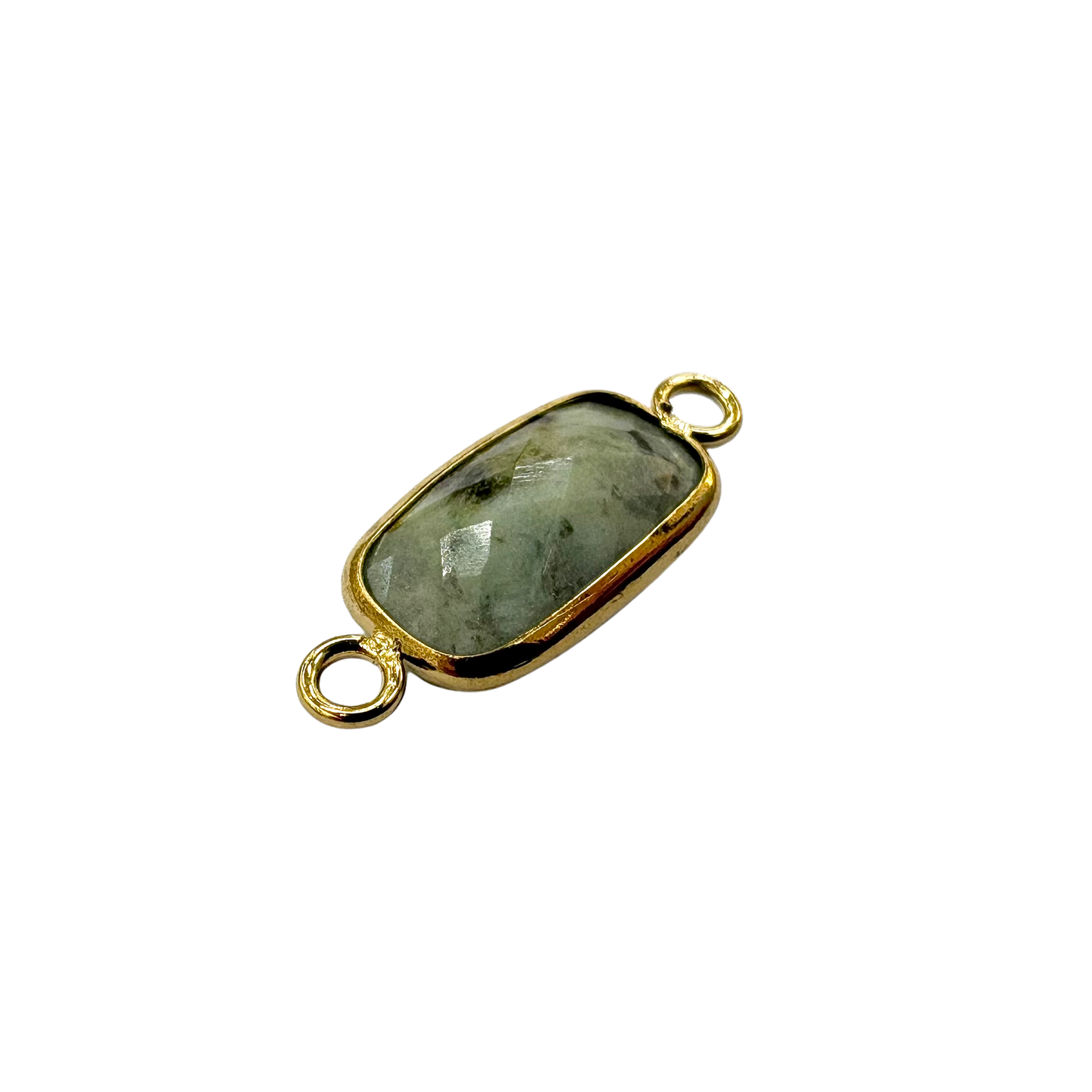 Rectangle Gemstone Connector for Permanent Jewelry